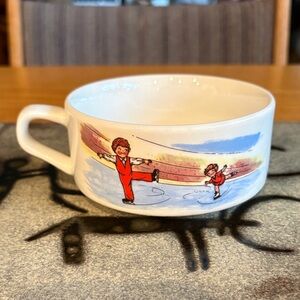 Vintage Ice Skating Ceramic Mug